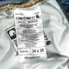 Carhartt Jeans Mens 34x30 Blue Denim Rugged Flex Relaxed Fit Workwear BD2804