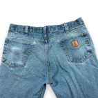 Carhartt Jeans Mens 36x32 Blue Denim Light Wash Relaxed Fit Denim Workwear B460