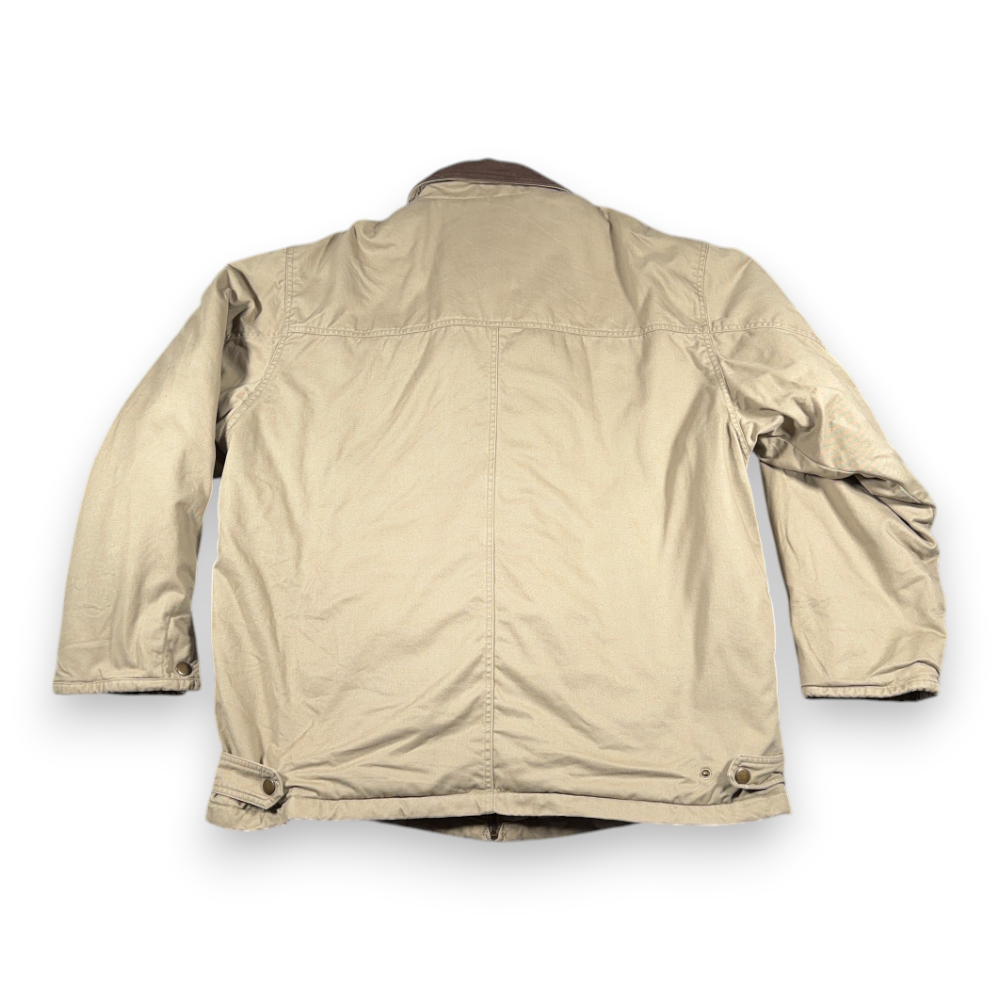 Vintage GH Bass Jacket Adult EXTRA LARGE Brown Barn Chore Coat Leather Trim 90s-3 Vintage GH Bass Jacket Adult EXTRA LARGE Brown Barn Chore Coat Leather Trim 90s