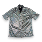 Vintage Pop Icon Shirt Adult MEDIUM Silver Reflective Mirror Raver Club USA 90s