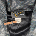 Vintage Pop Icon Shirt Adult MEDIUM Silver Reflective Mirror Raver Club USA 90s