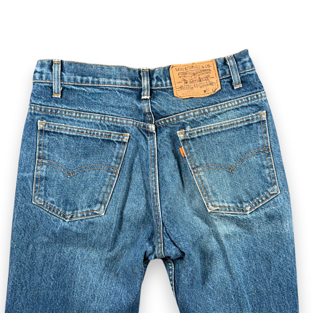 Vintage Levis 517 Jeans Mens 30x34 Blue Bootcut Denim Orange Tab USA 80s 30x36-7 Vintage Levis 517 Jeans Mens 30x34 Blue Bootcut Denim Orange Tab USA 80s 30x36