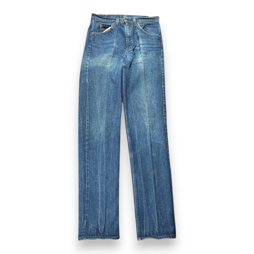 Vintage Levis Jeans Mens 28×36 Blue 505 Regular Orange Tab USA 80s 29×36 Tag