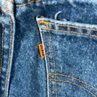 Vintage Levis 505 Jeans Mens 28x36 Blue Regular Straight Dark Orange Tab 90s