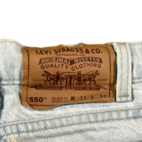 Vintage Levis Jeans Mens 30x34 White 550 Relaxed Orange Tab Stonewash USA 90s