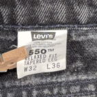 Vintage Levis Jeans Mens 32x36 Black 550 Relaxed Fit Denim Orange Tab USA 90s