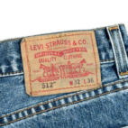 Vintage Levis 512 Jeans Mens 32x36 Blue Medium Wash Denim Slim Fit Tapered Y2K