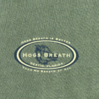 Vintage Hogs Breath Saloon Sweater Adult MEDIUM Green Sweatshirt Florida USA 90s