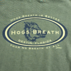 Vintage Hogs Breath Saloon Sweater Adult MEDIUM Green Sweatshirt Florida USA 90s