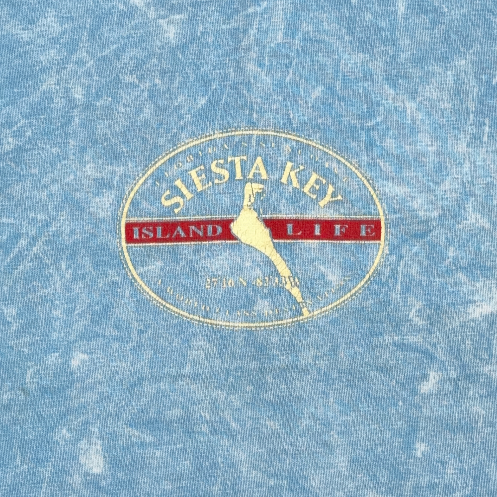 Vintage Florida Keys Shirt Adult MEDIUM Blue Acid Wash Siesta Island USA 90s-3 Vintage Florida Keys Shirt Adult MEDIUM Blue Acid Wash Siesta Island USA 90s