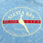 Vintage Florida Keys Shirt Adult MEDIUM Blue Acid Wash Siesta Island USA 90s