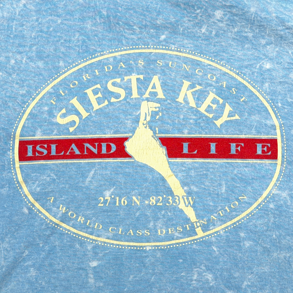 Vintage Florida Keys Shirt Adult MEDIUM Blue Acid Wash Siesta Island USA 90s-4 Vintage Florida Keys Shirt Adult MEDIUM Blue Acid Wash Siesta Island USA 90s