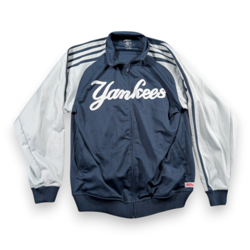 New York Yankees Jacket Adult LARGE Blue White Stitches Embroidered MLB Baseball