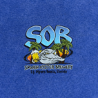 Smokin Oyster Brewery Shirt Adult 2XL XXL Blue Florida Seafood Restaurant Bar