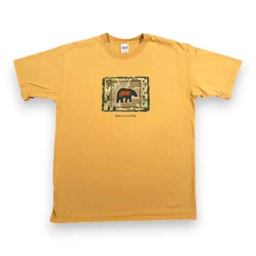 Vintage Kentucky Shirt Adult LARGE Brown Bear Rustic Folk Art Wildlife Y2K