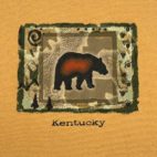 Vintage Kentucky Shirt Adult LARGE Brown Bear Rustic Folk Art Wildlife Y2K