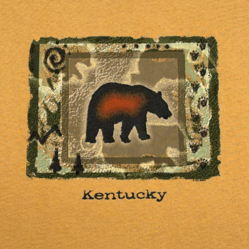 Vintage Kentucky Shirt Adult LARGE Brown Bear Rustic Folk Art Wildlife Y2K-2 Vintage Kentucky Shirt Adult LARGE Brown Bear Rustic Folk Art Wildlife Y2K