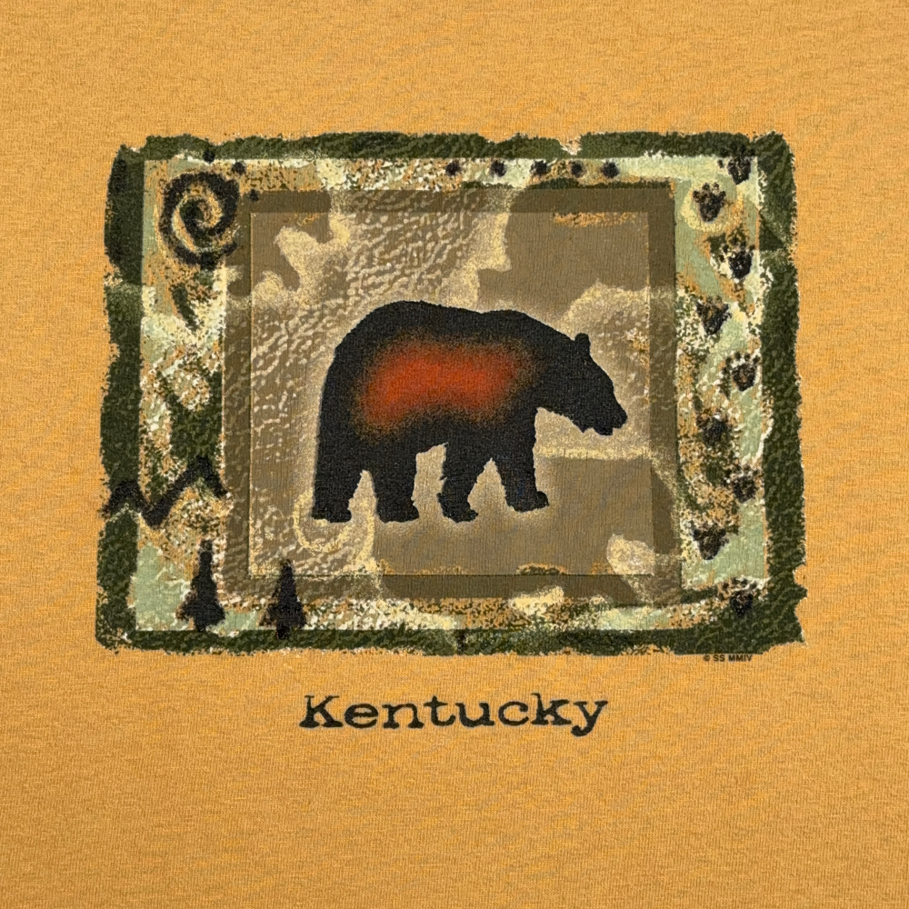 Vintage Kentucky Shirt Adult LARGE Brown Bear Rustic Folk Art Wildlife Y2K-2 Vintage Kentucky Shirt Adult LARGE Brown Bear Rustic Folk Art Wildlife Y2K