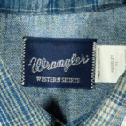 Vintage Wrangler Shirt Adult MEDIUM Blue Denim Gold Buckle Deadstock Tags 90s