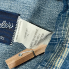 Vintage Wrangler Shirt Adult MEDIUM Blue Denim Gold Buckle Deadstock Tags 90s