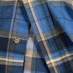 Vintage Ely Cattleman Western Shirt Adult LARGE Blue Brown Plaid Pearl Snap 90s