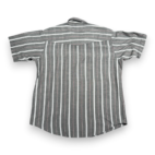 Vintage Plains Western Shirt Adult LARGE Gray Red Striped Pearl Snap Cowboy 90s