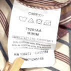 Wrangler Western Shirt Adult MEDIUM Brown Red Blue Striped Pearl Snap Cowboy