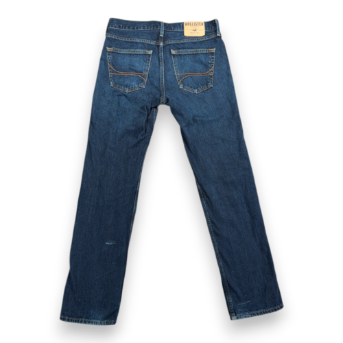 Hollister Jeans Mens 29×32 Blue Straight Low Rise Distressed Dark Wash Denim-2 Hollister Jeans Mens 29x32 Blue Straight Low Rise Distressed Dark Wash Denim