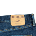 Hollister Jeans Mens 29x32 Blue Straight Low Rise Distressed Dark Wash Denim