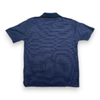 Rolls Royce Polo Shirt Adult LARGE Blue Striped Cotton Corporate Logo Workwear