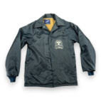 Vintage USS Independence Jacket Adult SMALL Blue Satin Miitary USA Distress 70s