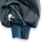 Vintage USS Independence Jacket Adult SMALL Blue Satin Miitary USA Distress 70s