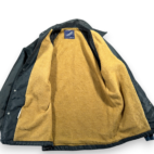 Vintage USS Independence Jacket Adult SMALL Blue Satin Miitary USA Distress 70s