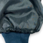 Vintage USS Independence Jacket Adult SMALL Blue Satin Miitary USA Distress 70s