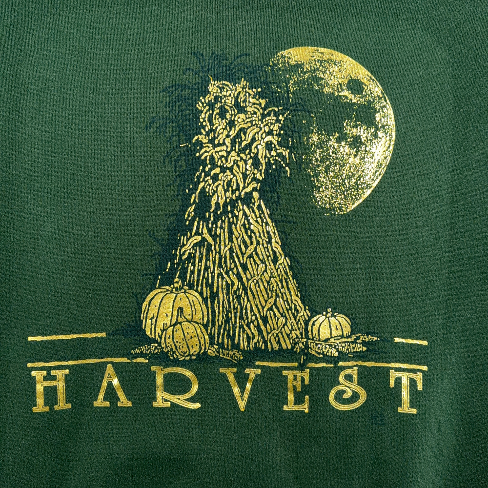 Vintage Harvest Moon Sweater Adult LARGE Green Gold Sweatshirt Autumn USA 90s-2 Vintage Harvest Moon Sweater Adult LARGE Green Gold Sweatshirt Autumn USA 90s