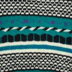 Vintage Lightning Bolt Sweater Adult MEDIUM Green Geometric Striped Textured 90s