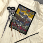 Vintage Hollywood Western Shirt Womens EXTRA LARGE White Film Director USA 80s