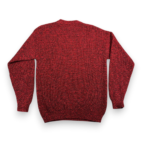 Vintage Le Tigre Sweater Adult LARGE TALL Red Black Speckled Chunky Knit USA 90s