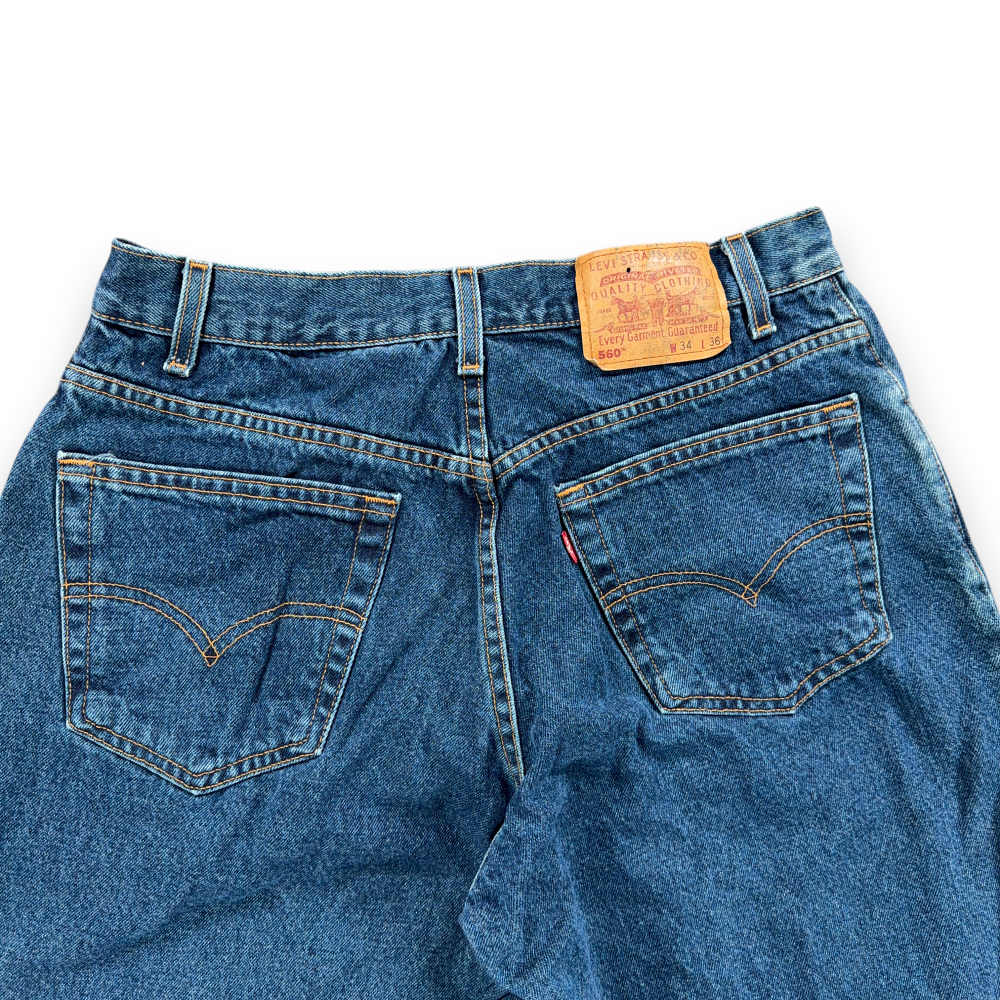 Vintage Levis Jeans Mens 32x30 Blue 560 Loose Fit Baggy Skater 90s 34x36 Tag-11 Vintage Levis Jeans Mens 32x30 Blue 560 Loose Fit Baggy Skater 90s 34x36 Tag