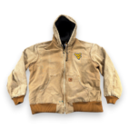 Carhartt Jacket Adult EXTRA LARGE Brown Fade Duck Canvas Hooded Workwear WV Logo