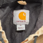 Carhartt Jacket Adult EXTRA LARGE Brown Fade Duck Canvas Hooded Workwear WV Logo