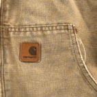 Carhartt Jacket Adult EXTRA LARGE Brown Fade Duck Canvas Hooded Workwear WV Logo