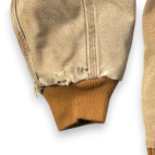 Carhartt Jacket Adult EXTRA LARGE Brown Fade Duck Canvas Hooded Workwear WV Logo