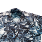 Vintage Hard Rock Cafe Shirt Adult LARGE Blue Button Up Camp Newport Beach Y2K