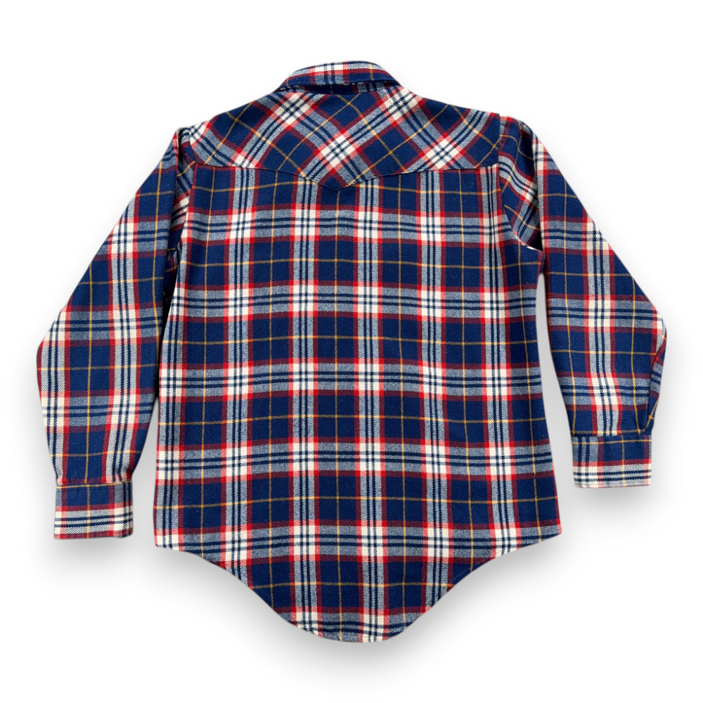 Vintage Western Shirt Adult LARGE Blue Red Plaid Acrylic Pearl Snap Workwear 70s-3 Vintage Western Shirt Adult LARGE Blue Red Plaid Acrylic Pearl Snap Workwear 70s