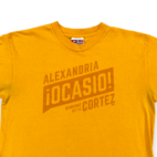 Alexandria Ocasio Cortez Shirt Adult MEDIUM Yellow AOC Campaign Politics NYC USA