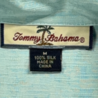 Vintage Tommy Bahama Shirt Adult MEDIUM Green Silk Jungle Shakedown Cigar Y2K
