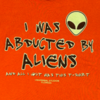 Vintage Universal Studios Shirt Adult LARGE Orange Abducted Aliens Florida 90s