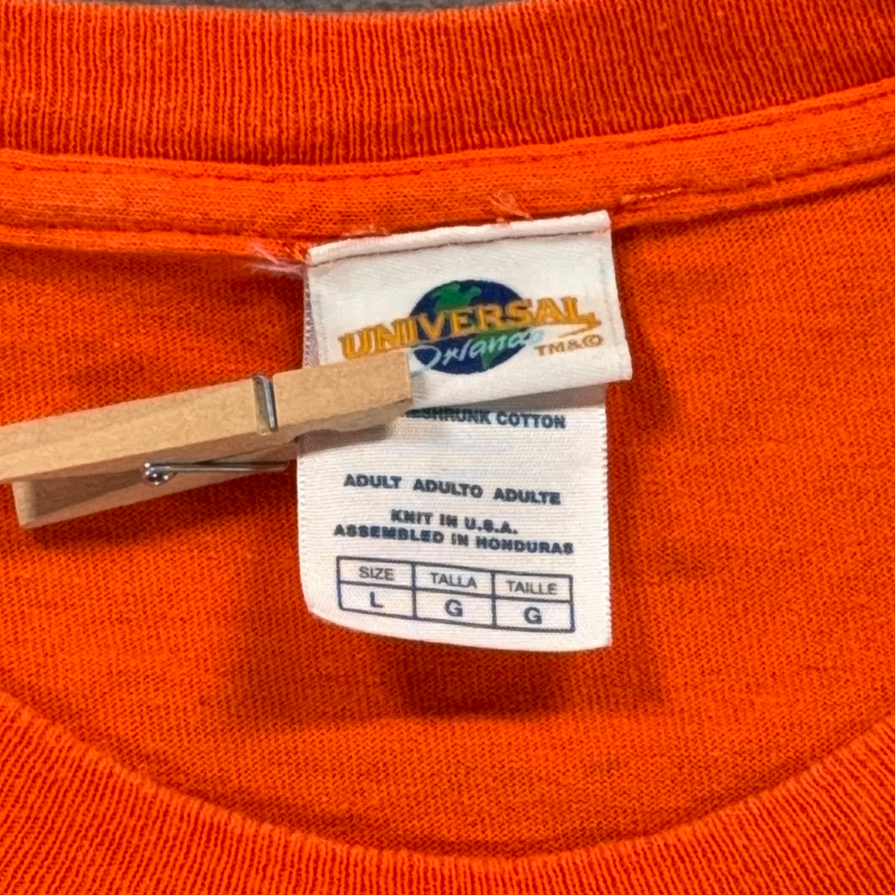 Vintage Universal Studios Shirt Adult LARGE Orange Abducted Aliens Florida 90s-4 Vintage Universal Studios Shirt Adult LARGE Orange Abducted Aliens Florida 90s
