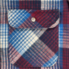 Vintage Van Heusen Shirt Adult MEDIUM Purple Plaid Flannel Grunge Outdoors 90s